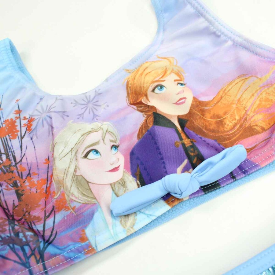 Μαγιό Frozen & Elsa Παιδικό Μπικίνι με μεταλιζέ βολάν