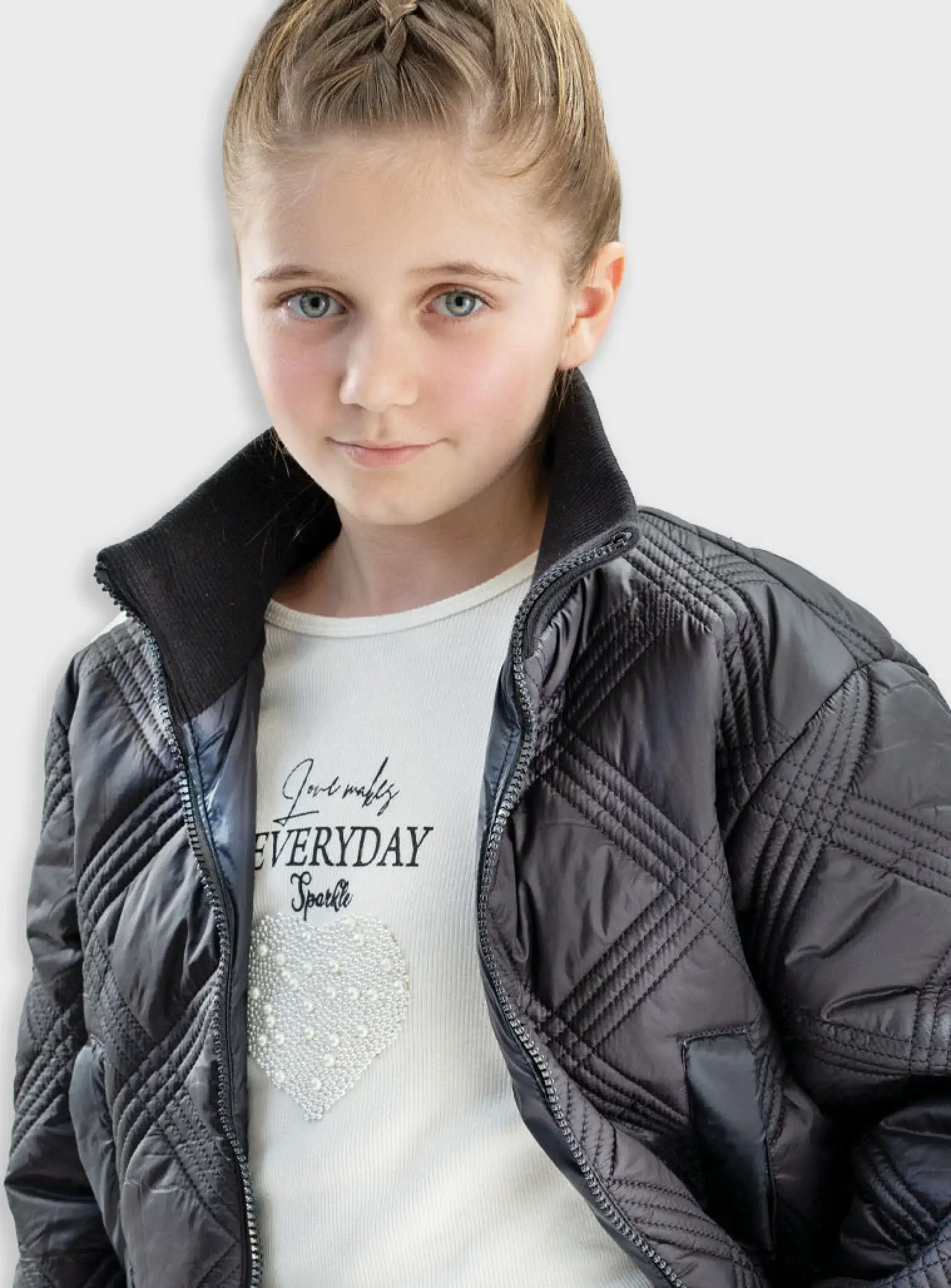 Μακρυμάνικη ριπ μπλούζα εκρού