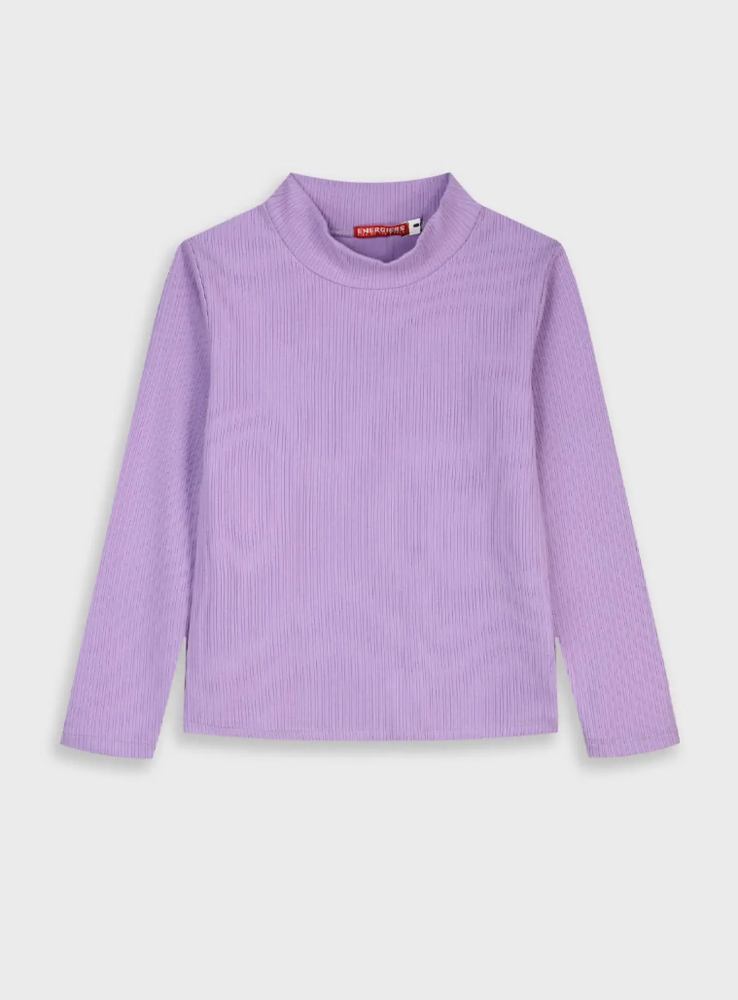 Μακρυμάνικη ριπ μπλούζα βιολετί